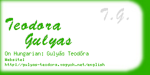 teodora gulyas business card