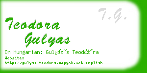 teodora gulyas business card